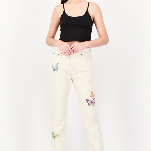 LEVI’S 501 NWT HIGH RISE BUTTERFLY JEAN SIZE 32 X 28 - Picture 1 of 12